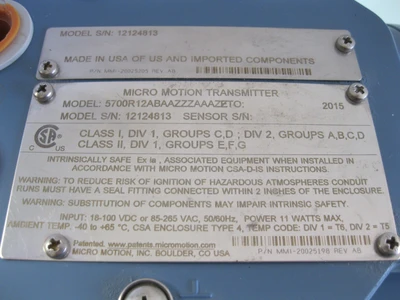 USED Micro Motion 5700 R12 ABAAZZZ AAAZZ