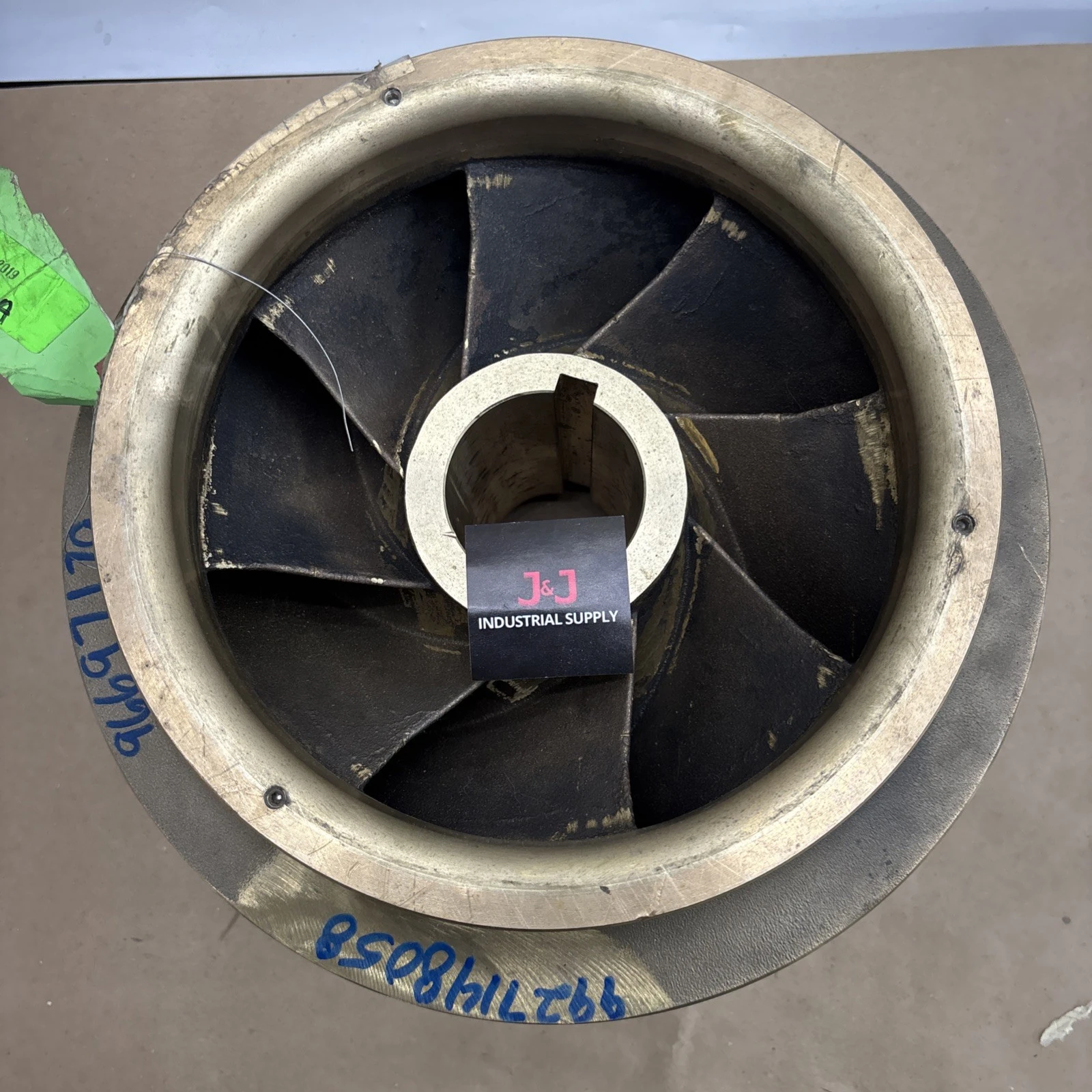 New! Large 8 Vain Brass Impeller With 2 1/2”bore.