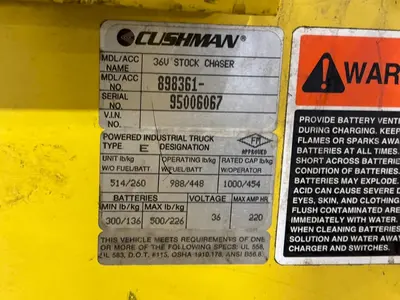 Used CUSHMAN 898361 Maintenance Carts Ohio US | Yoder Brothers machinery #397486