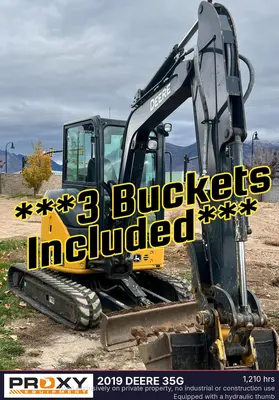 Used 2019 DEERE 35G Crawler Excavators - Mini Utah US | Proxy Equipment #1379854