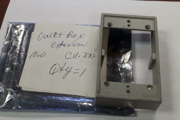 Used Gray 10.0 CU In Outlet Box Extension