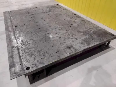 92" X 120" HEAVY DUTY STEEL SURFACE PLATE LAYOUT TABLE: STOCK #19730