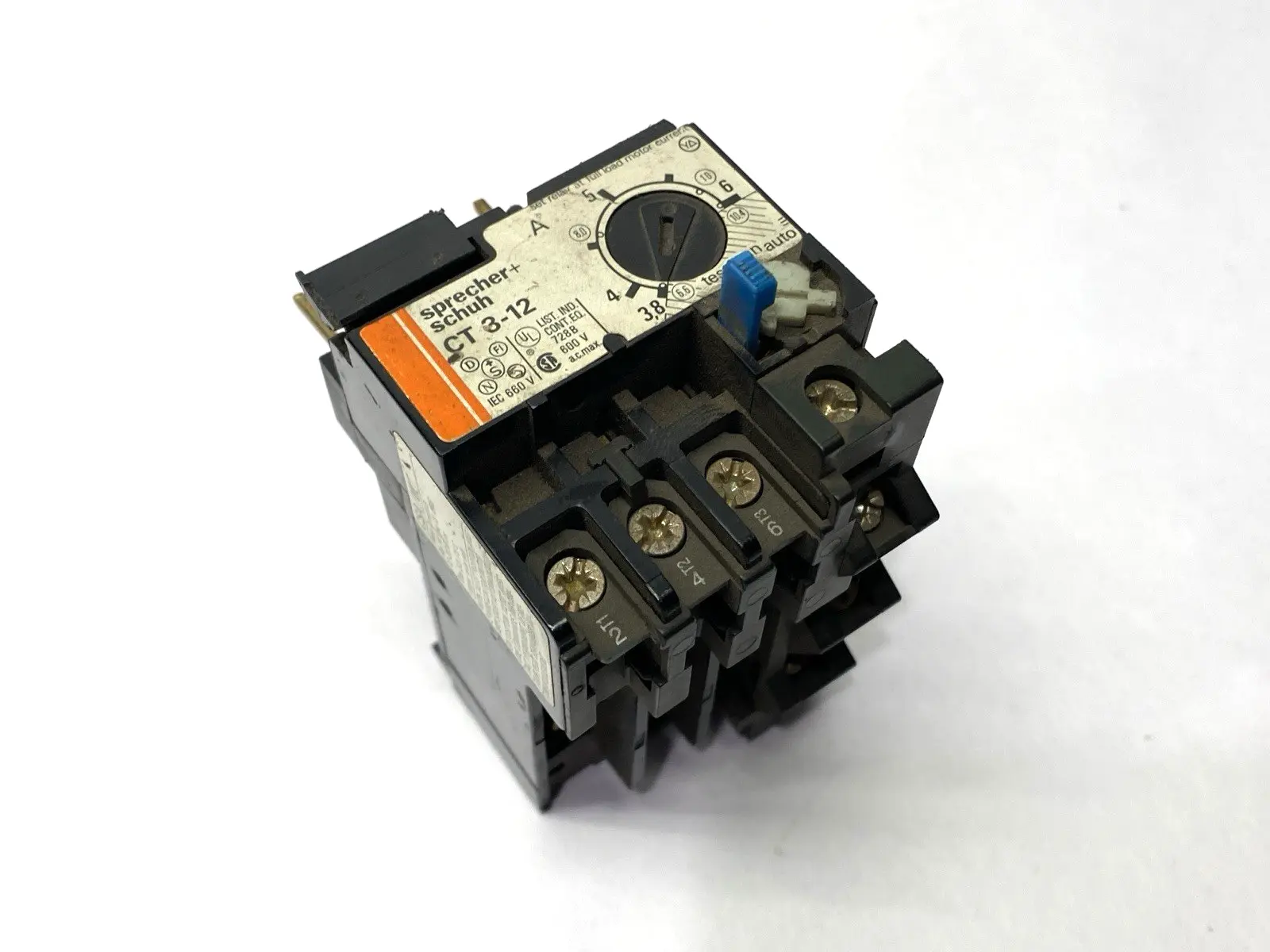 USED SPRECHER + SCHUH THERMAL OVERLOAD RELAY 3.8-6A