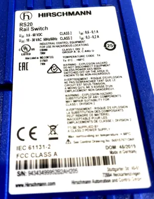 NEW HIRSCHMANN 943 434-999 ETHERNET RAIL SWITCH 943434999