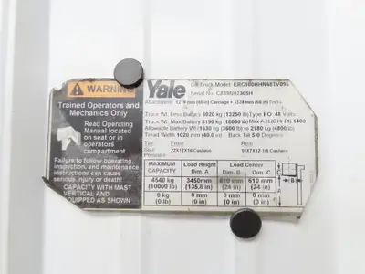 Yale Forklift Brake Pedal Master Cylinder Assembly Off ERC100HHN48TV096