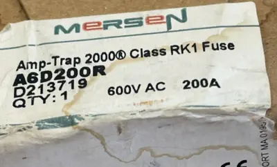 NEW MERSEN FERRAZ SHAWMUT A6D200R FUSES 600VAC 200A