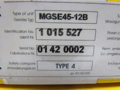 Sick MGSE45-12B / MGSS45-12 Safety Light Curtain Set