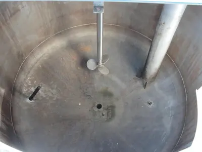 SPC5270  Tank 530 gallon vertical tank, Stainless Steel Contact Parts, 21.7 psi @ 248° F jacket, 1.5 hp agitator, dish