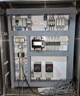 elevator, stainless steel, modular belt