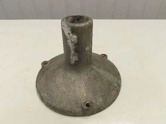 10" Cast Aluminum Pedestal Base Round Pipe Conveyor Leg Stand Adj Height