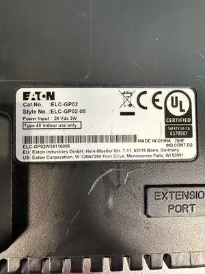 Eaton Operator Interface ELC-GP02 24Vdc 3W (7.3.3)