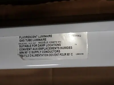 USED LITHONIA LIGHTING C296T8 MV