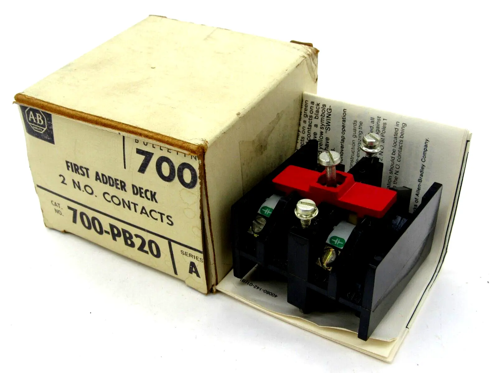 NEW ALLEN BRADLEY 700-PB20 FIRST ADDER DECK SERIES A 700PB20