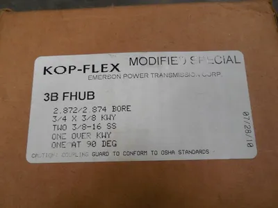 Kop-Flex 3B FHUB Coupling Hub 2.872/2.874 Bore New NIB