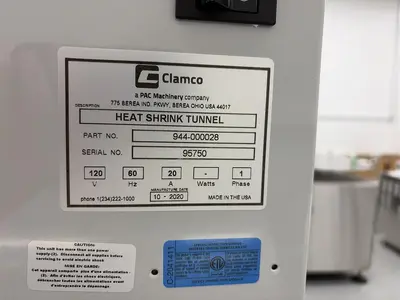 Used 2020 CLAMCO CORPORATION 820-MB Shrink Tunnels Ontario CA | The Equipment Kings #1352570