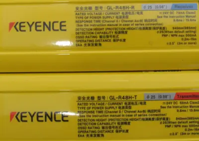 NEW KEYENCE GL-R48H LIGHT CURTAIN SET GL-R48H-R GL-R48H-T GLR48H