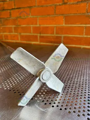Used 56" STAINLESS STEEL MIXING SHAFT  1" DIAMETER W/  6" IMPELLER Agitator Shaft California US | Equipment Lab #1415115
