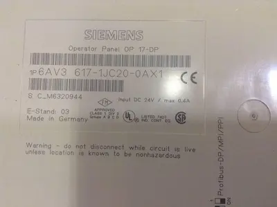 USED SIEMENS 6AV3 617-1JC20-0AX1