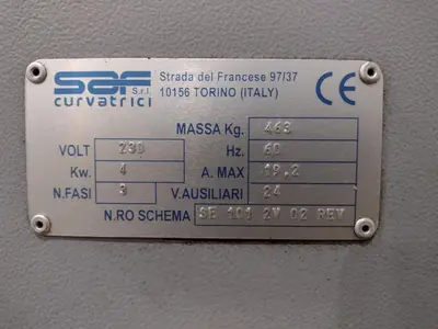 2" x 2" x 3/8" TAURING MODEL #SAF DS60 HYDRAULIC ANGLE ROLL BENDER, NEW 2003: STOCK #22814