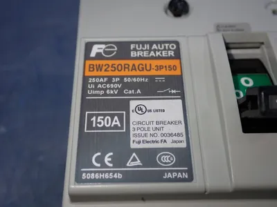New | in-Stock FUJI ELECTRIC BW250RAGU3P150 Circuit Breakers | HGR 24 #731911