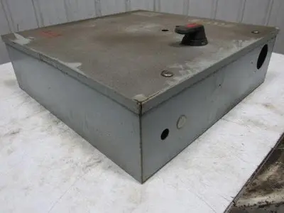 Electric Enclosure 24"x24"x7" Hinged Door W/Back Plate & 30A Fused Disconnect