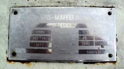 (3) Krauss-Maffei SZ 50 2-stage pusher centrifuges, 316SS.