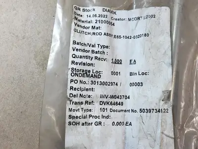 Clutch Rod Assembly E65-1042-0320180