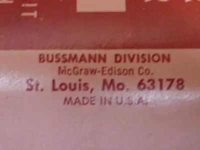 USED BUSSMANN 68600