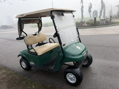 (1) 2017 E-Z-Go golf cart with a Kawasaki gas engine, model 625111G01, includes canopy, ball cover, ...
