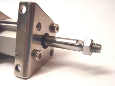 USED SMC CQ2 COMPAQ CYLINDER WITH BRACKETS