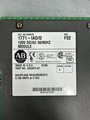 Allen Bradley 1771-IAD/D 120V AC/DC Input Module Rev (BIN-1.2.3)