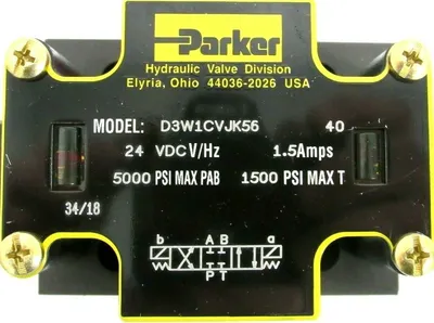 NEW PARKER D3W1CVJK56-40 SOLENOID VALVE D3W1CVJK5640