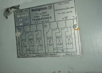 30 kVA Westinghouse 3-Phase Transformer