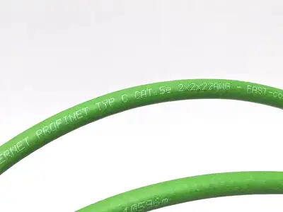2x2x22AWG | Ethernet Profinet Typ C Cat.5e  4 Pin Male / Cat5e 5’ FT - Used