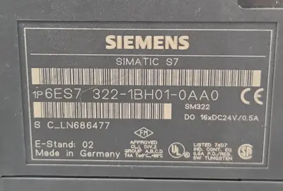 Used Siemens 6ES7322-1BH01-0AA0 Simatic S7 Output Module PLC Input & Output | Palmetto Automation #1156201
