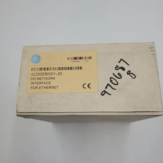 New | in-Stock GE GE IC200EBI001-JG I/O NETWORK INTERFACE FOR ETHERNET - SEALED IN ORIGINAL BOX PLC Input & Output | ND Industrial Surplus #1218056