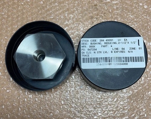 NEW NO BOX- Pipe Reducing Bushing 2-1/2”x1/2” Unbranded Stainless Steel Warranty