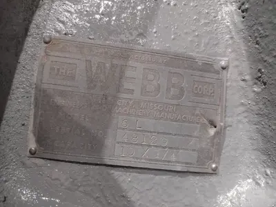 10' X 1/4" WEBB MODEL #6L INITIAL PINCH 3 ROLL PLATE ROLL: STOCK #18988