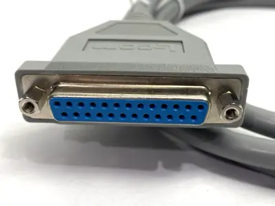 USED L-COM ECONOMY MOLDED D-SUB CABLE DB25 MALE TO FEMALE 5FT