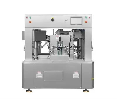 New Genesis Rotary Pre-Made Pouch Machine with 14-Head Scale