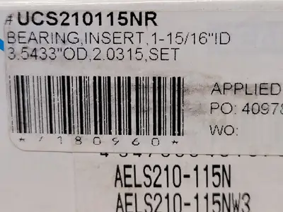 Ball Insert Bearing No. UCS210-115NR