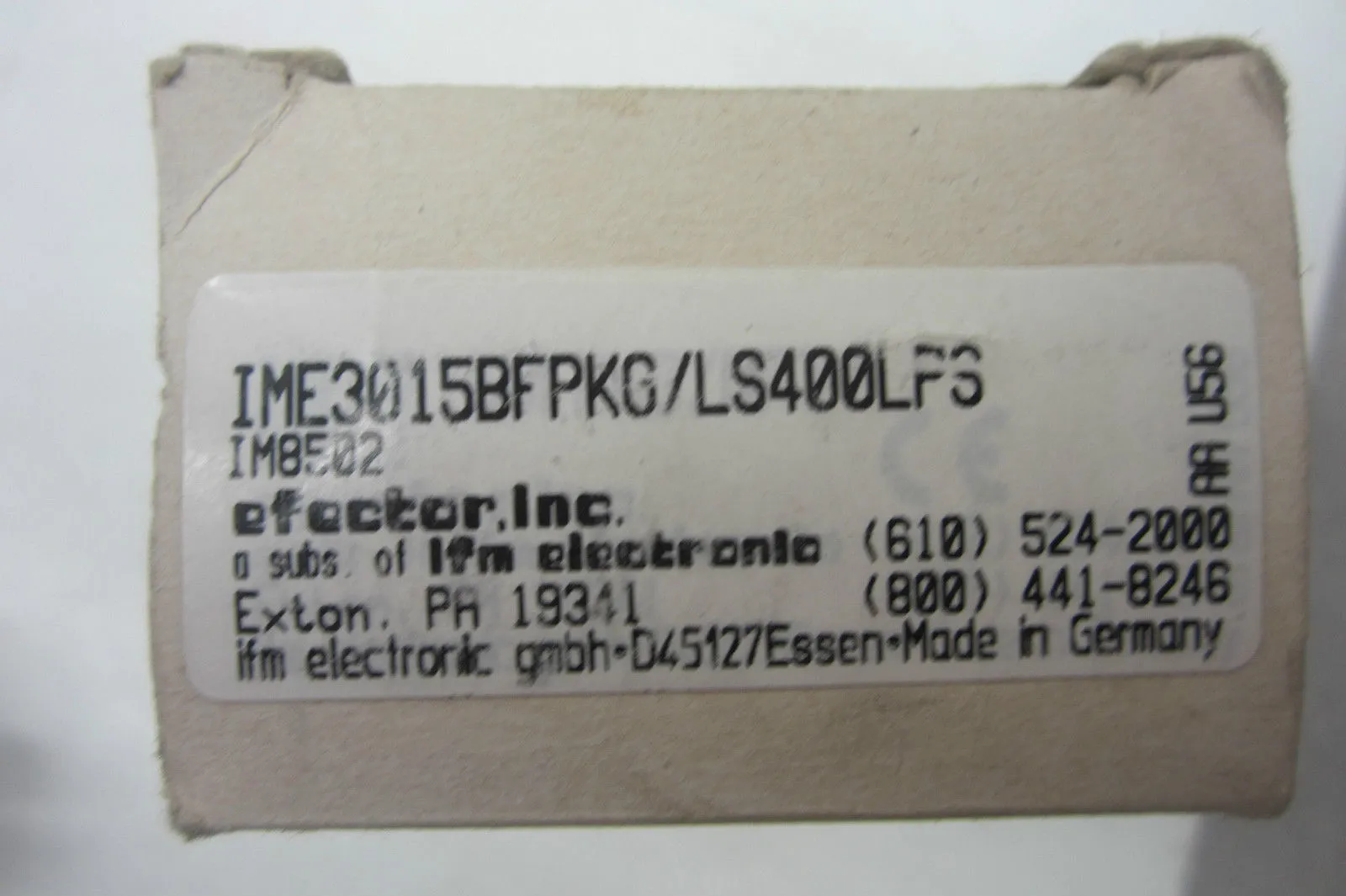 NEW EFECTOR IME3015-BFPKG/LS400LPS PROXIMITY SWITCH IME3015BFPKGLS400LPS