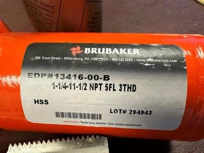 BRUBAKER 1 1/4-11-1/2 NPT 5FL 3THD TAPS (2)-