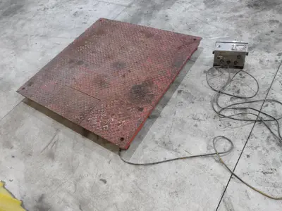 10,000 LBS BRECHBUHLER MODEL #UMC600AAAC PLATFORM FLOOR SCALE: STOCK #21653