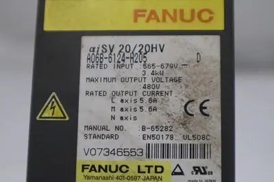 FANUC A06B-6124-H205 SERIES B SERVO AMPLIFIER MODULE STOCK 101B
