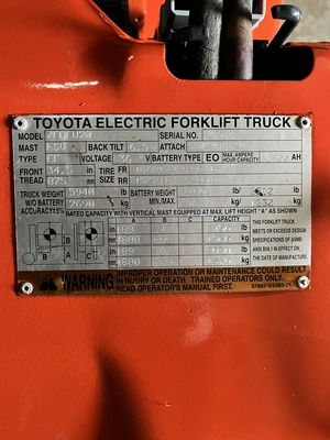 USED 2015 TOYOTA 7FBEU20