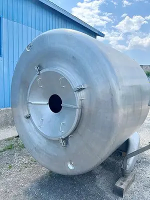 🔴 Heading to Auction May 27 - Used Rotating Drum Tumbler, 2000 Lbs Capacity, With Screw Conveyor