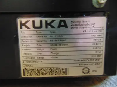 USED 2014 KUKA KUKA KR 16 L8-3 ARC HW