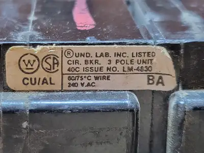Used WESTINGHOUSE BAB3050H Switchgears British Columbia CA | Lenmark #835785