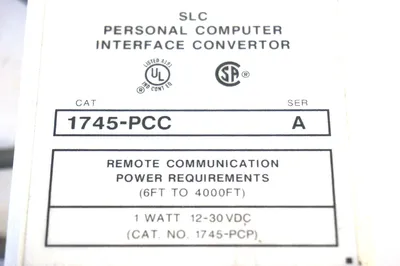 USED ALLEN BRADLEY 1745-PCC INTERFACE CONVERTER 1745PCC